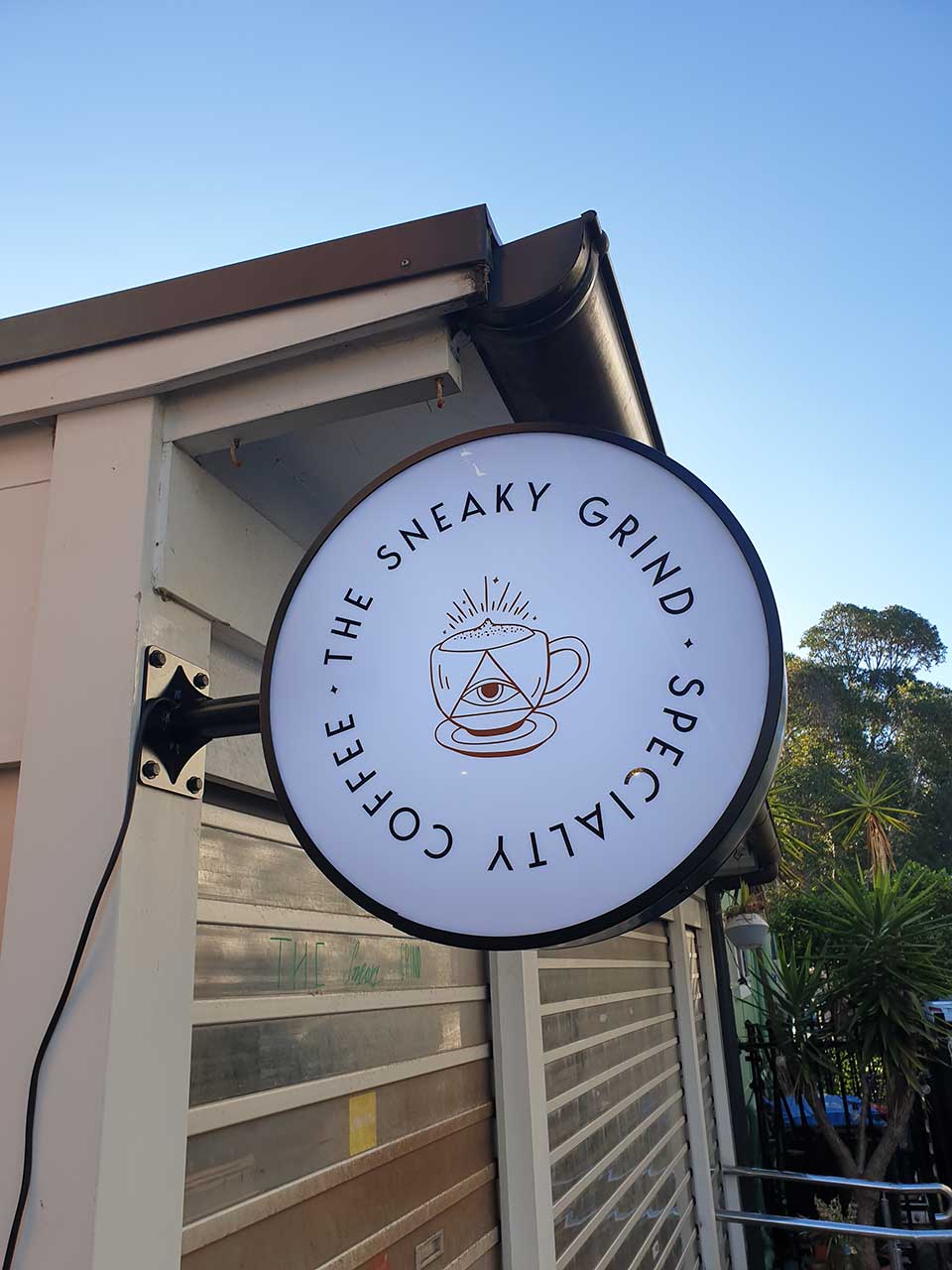 Awning-hung lightbox